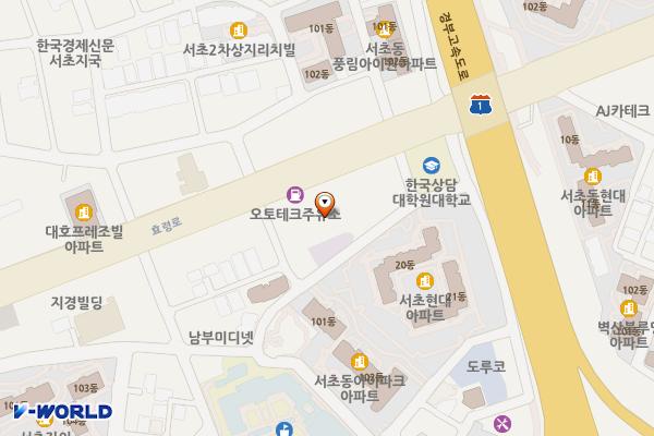 에쓰-오일㈜오토테크주유소 위치 지도 — 서울특별시 서초구 효령로 356, 오토테크주유소 (서초동)