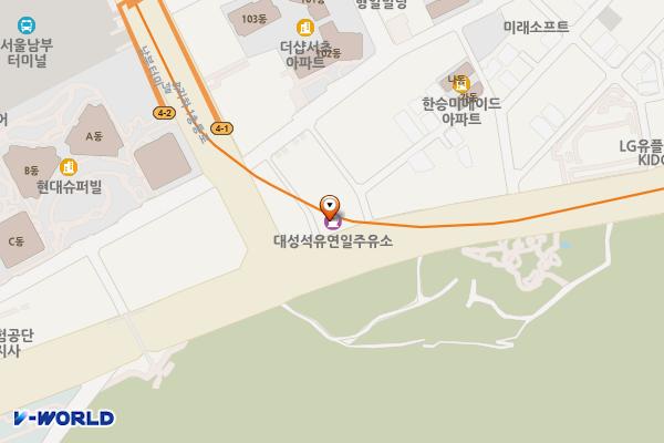 대성석유㈜연일주유소 위치 지도 — 서울특별시 서초구 남부순환로 2451, 연일주유소 (서초동)