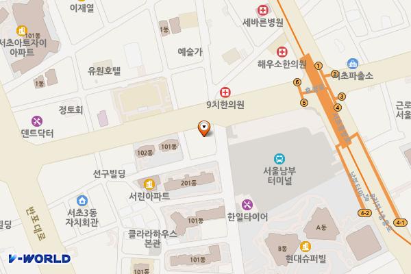 덕암빌딩 위치 지도 — 서울특별시 서초구 효령로 276 (서초동)