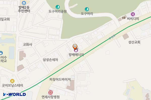 방배동주유소 위치 지도 — 서울특별시 서초구 효령로 29, 노랑주유소 (방배동)