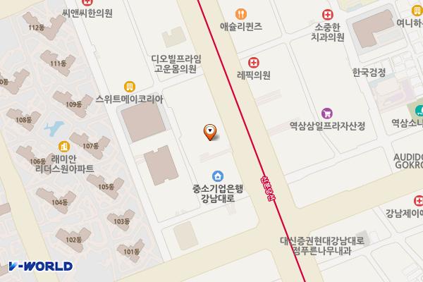 코리아비지니스센타 위치 지도 — 서울특별시 서초구 강남대로 309, 코리아비지니스센타 (서초동)