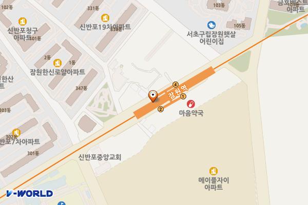 잠원역 위치 지도 — 서울특별시 서초구 잠원로4길 지하46, 잠원역 (잠원동)