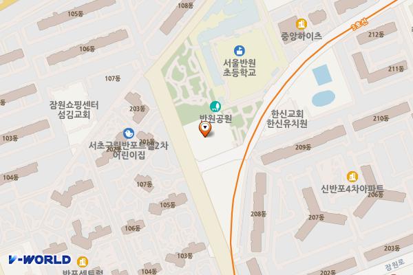 반원상가 위치 지도 — 서울특별시 서초구 신반포로23길 30, 반원상가 (잠원동)