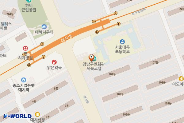강남구민회관 위치 지도 — 서울특별시 강남구 삼성로 154