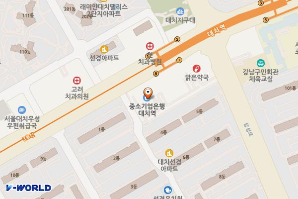 윈플러스상가 위치 지도 — 서울특별시 남부순환로 2936 (대치동)