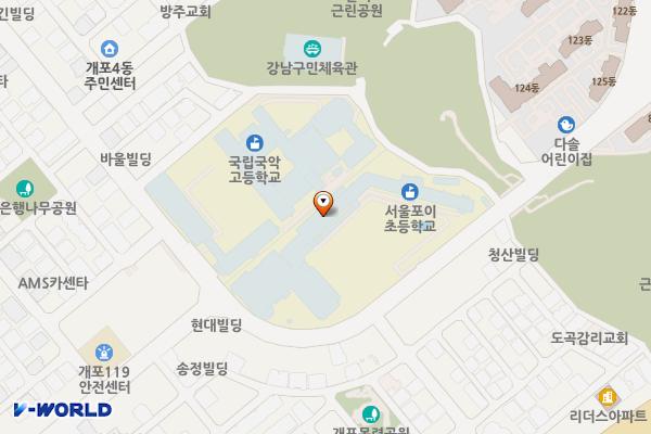 포이초교 공영노외주차장 위치 지도 — 서울특별시 개포로22길87