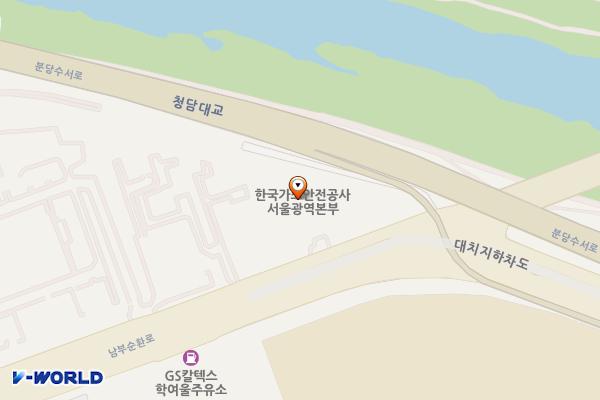 한국가스안전공사 위치 지도 — 서울특별시 강남구 남부순환로 3183