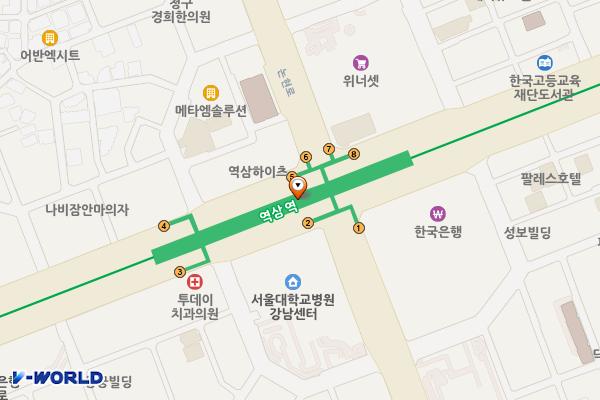 역삼역(2) 위치 지도 — 서울특별시 강남구 테헤란로 지하156(역삼동)