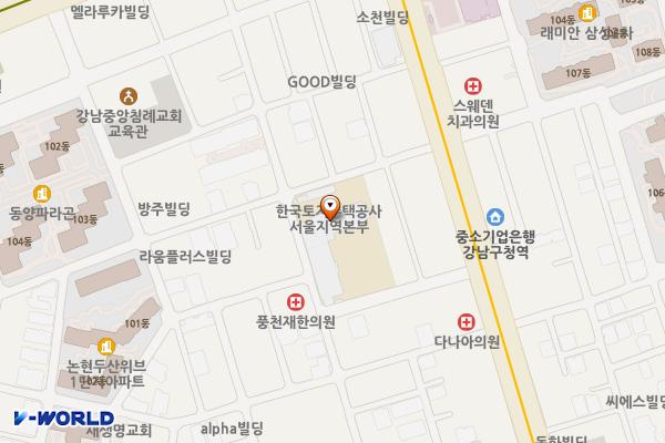 한국토지주택공사 위치 지도 — 서울특별시 강남구 선릉로121길12