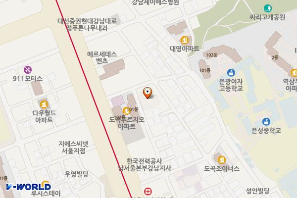 한우리교회 위치 지도 — 서울특별시 강남구 강남대로54길 10, 교회 (도곡동)