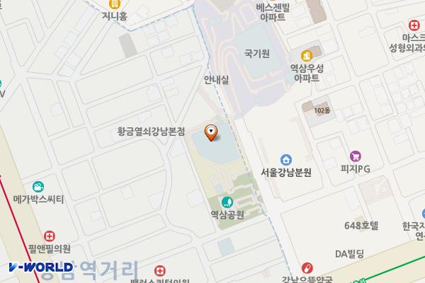 역삼문화공원 제1호 공영주차장 위치 지도 — 서울특별시 강남구 테헤란로7길 21, 국립어린이청소년도서관 (역삼동)