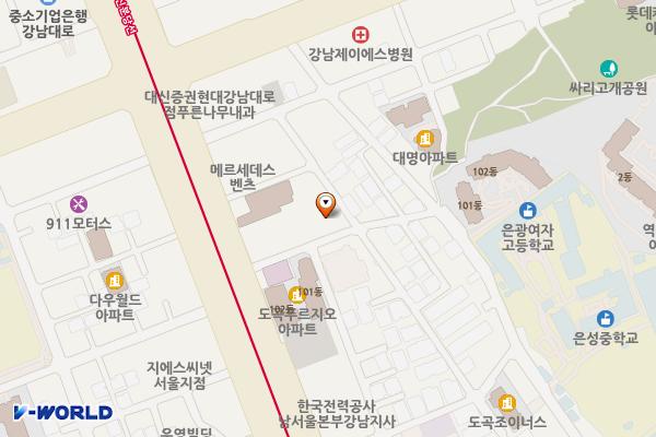 한우리 비전센타 위치 지도 — 서울특별시 강남구 강남대로54길 9 (도곡동)