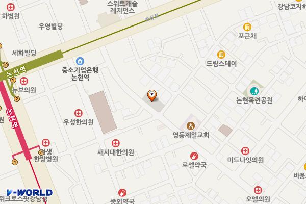 논현1호 주차장 위치 지도 — 서울특별시 학동로6길 19
