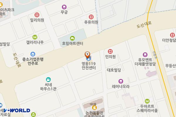 영동119안전센터 위치 지도 — 서울특별시 강남구 도산대로 320