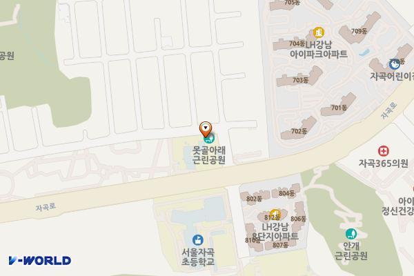 못골한옥어린이도서관화장실 위치 지도 — 서울특별시 강남구 자곡로 7길 3