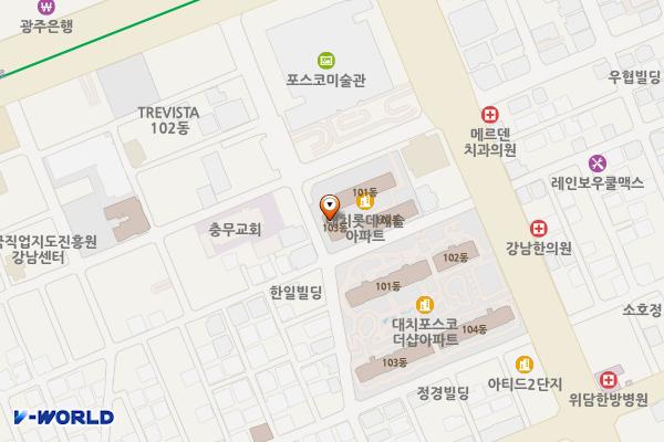 롯데캐슬상가 위치 지도 — 서울특별시 삼성로85길 11 (대치동)