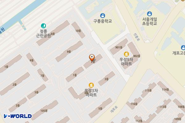개포우성3차(아) 상가 위치 지도 — 서울특별시 개포로 307 (개포동)