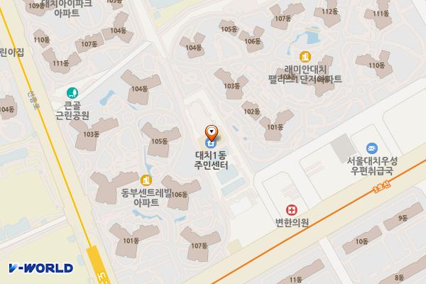 대치1문화센터 위치 지도 — 서울특별시 강남구 남부순환로 391길 19