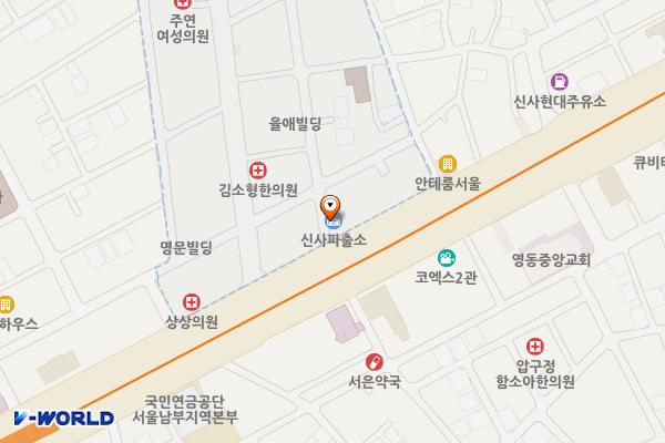 신사파출소 위치 지도 — 서울특별시 강남구 도산대로 143