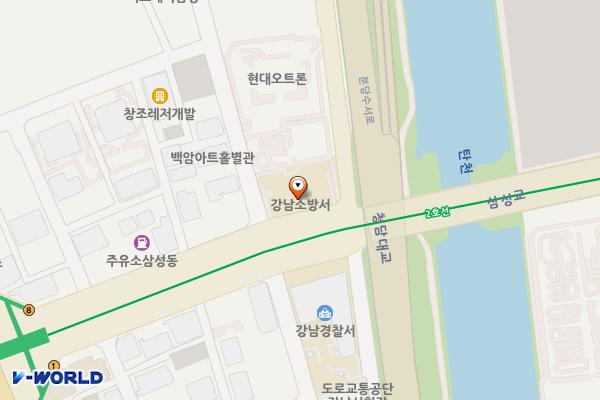 강남소방서 위치 지도 — 서울특별시 강남구 테헤란로 629