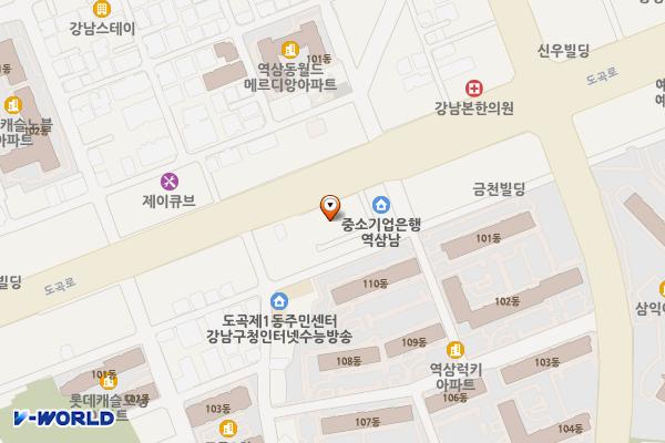 크리스빌딩(구한웰빌딩) 위치 지도 — 서울특별시 도곡로 176 (도곡동)