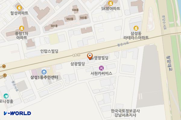 엘슨빌딩 위치 지도 — 서울특별시 강남구 봉은사로 628, ELSON빌딩 (삼성동)