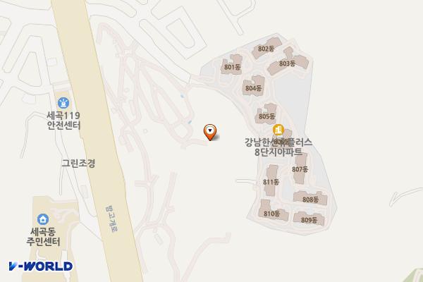 세곡해오름근린공원 위치 지도 — 서울특별시 강남구 세곡동214