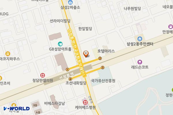 삼릉빌딩 위치 지도 — 서울특별시 선릉로 602 (삼성동)