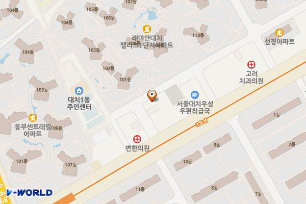 ㈜동하개발 메디컬센터 위치 지도 — 서울특별시 남부순환로 397길 57 (대치동)