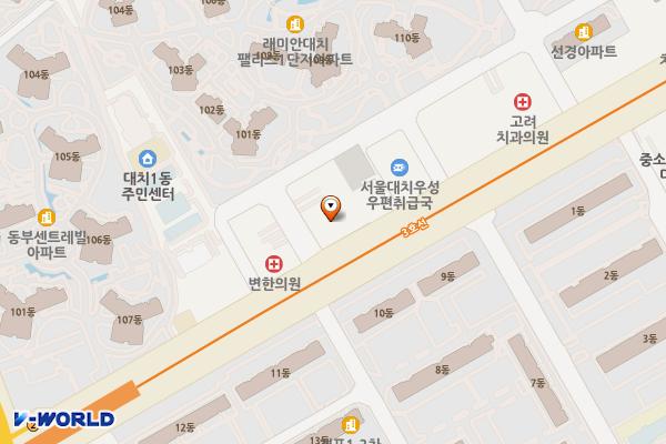 동하빌딩 위치 지도 — 서울특별시 남부순환로 2913 (대치동)