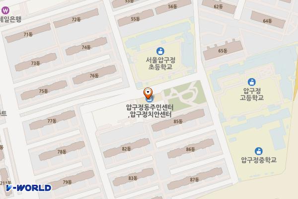 압구정동주민센터 위치 지도 — 서울특별시 강남구 압구정로33길 48
