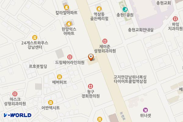 한국콘텐츠진흥원 위치 지도 — 서울특별시 강남구 논현로 525