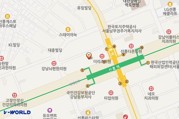 신도벤처타워 위치 지도 — 서울특별시 테헤란로 333(역삼동)