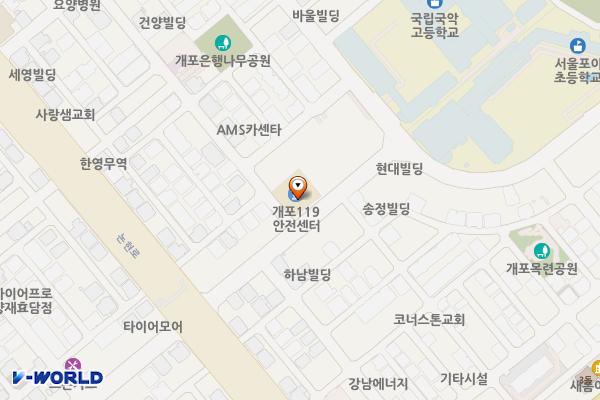개포119안전센터 위치 지도 — 서울특별시 강남구 논현로10길 19