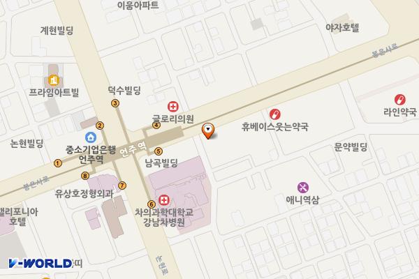 송산빌딩 위치 지도 — 서울특별시 봉은사로 210 (역삼동)