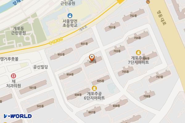 개포7단지상가 위치 지도 — 서울특별시 개포로 516 (개포동)