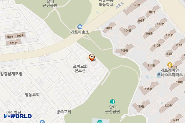 개포4동주민센터 위치 지도 — 서울특별시 강남구 개포로38길 12
