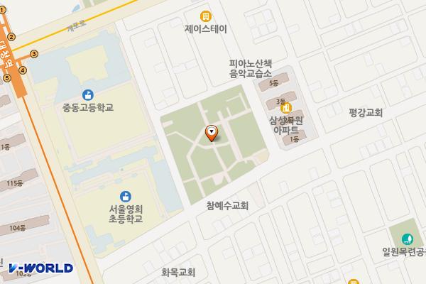 대청근린공원 위치 지도 — 서울특별시 강남구 일원동621
