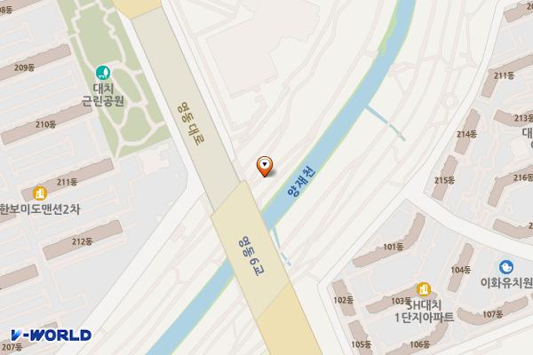 양재천(영동6교) 위치 지도 — 서울특별시 강남구 대치동805
