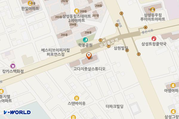 쌍용플래티넘 위치 지도 — 서울특별시 봉은사로 474 (삼성동)
