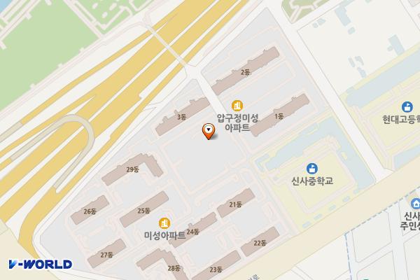 미성(아)상가 위치 지도 — 서울특별시 압구정로 113-22 (압구정동)