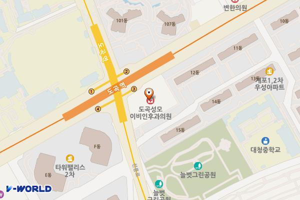 그랑프리엔 위치 지도 — 서울특별시 남부순환로 2912 (대치동)