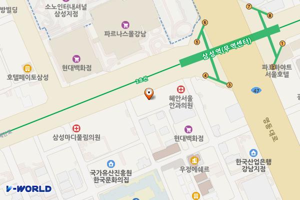 홍우빌딩 위치 지도 — 서울특별시 테헤란로 522 (대치동)