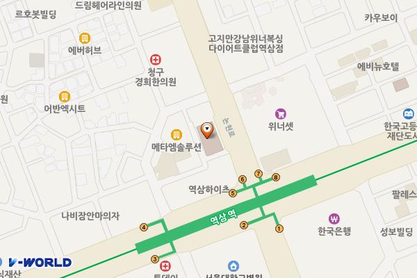 성지하이츠 3차 오피스텔 위치 지도 — 서울특별시 논현로 507 (역삼동)