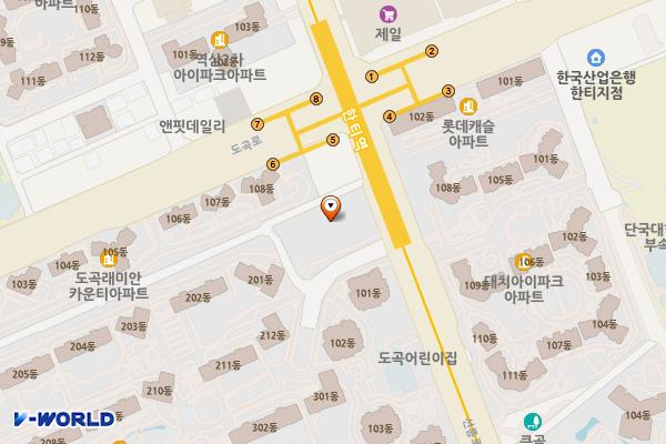 도곡렉슬상가 위치 지도 — 서울특별시 선릉로 225 (도곡동)