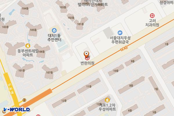 청우빌딩 위치 지도 — 서울특별시 남부순환로 2911(대치동)