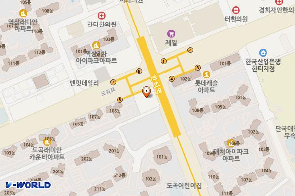 진달래(아) 상가 위치 지도 — 서울특별시 선릉로 227 (도곡동)