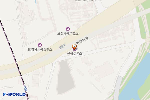 GS칼텍스㈜산성주유소 위치 지도 — 서울특별시 헌릉로 730