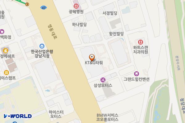 코스모타워(KT&G) 위치 지도 — 서울특별시 영동대로 416 (대치동)