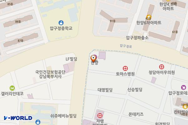 쌍봉빌딩 위치 지도 — 서울특별시 언주로 874 (신사동)